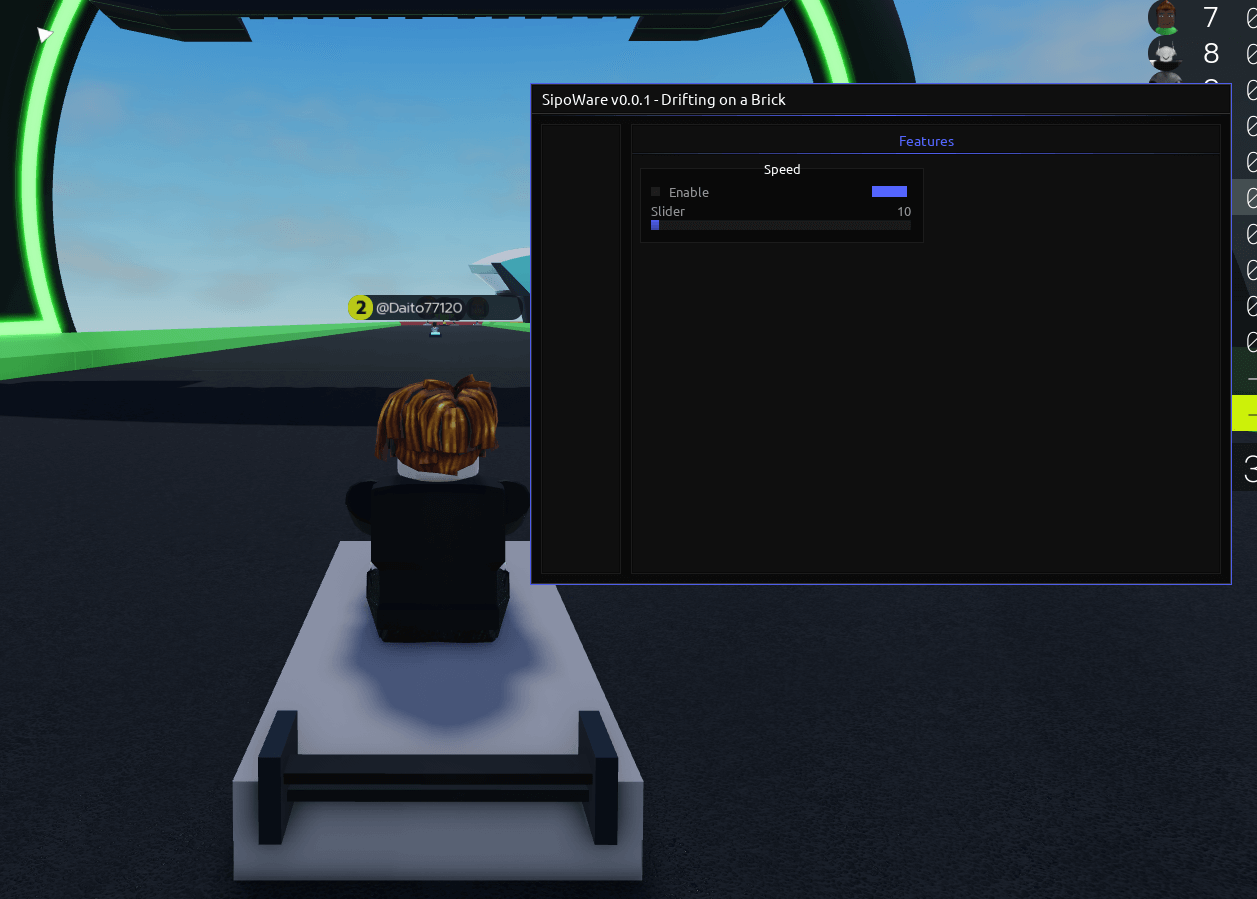 SipoWare Script for Drifting on a Brick