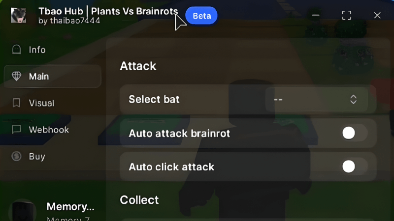 Tbao Hub Script, Auto Attack Brainrots, Auto Click Attack