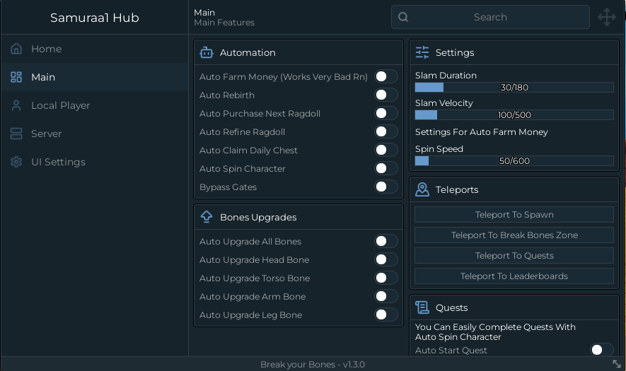 Samuraa1 Hub Script | Auto Farm