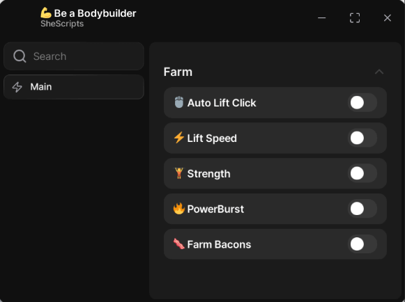 Auto Lift Click Script, Power burst, Lift speed