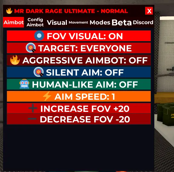MR DARK Rage - Ultra Aimbot Script