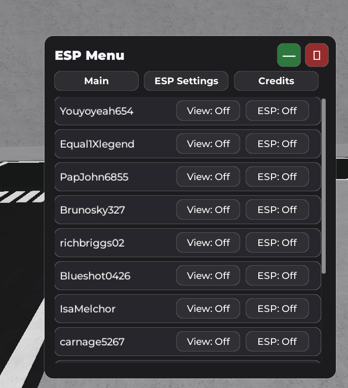 Esp Menu and View Script (Works on all games)
