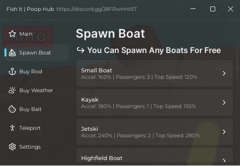 Fish it Script Spawn Boat