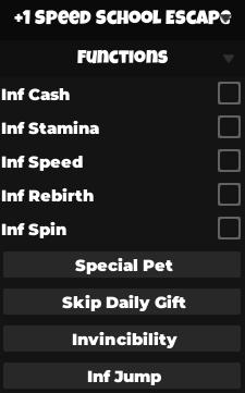 +1 Speed School Escape Inf cash inf stamina Script