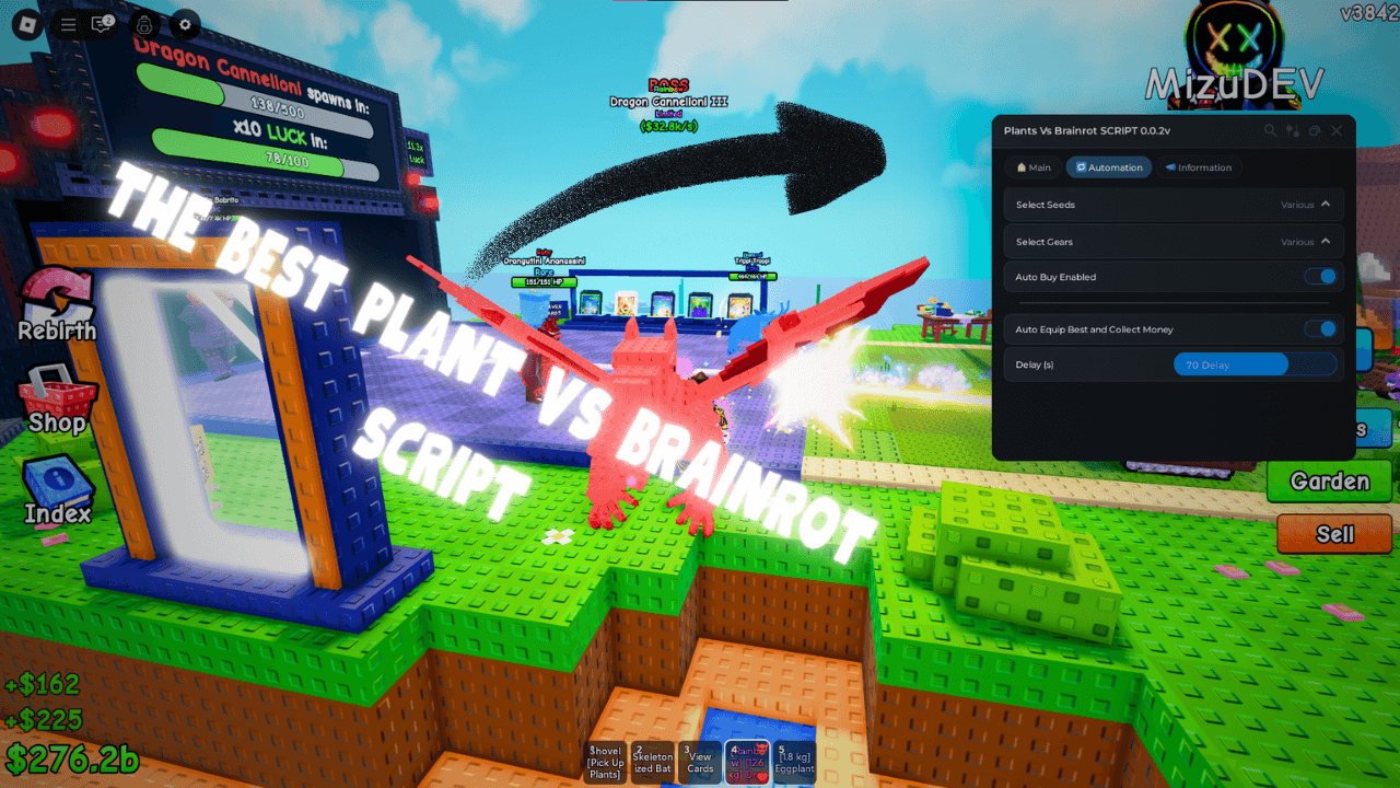 Plants Vs Brainrot MANDARYNKA HUB Script