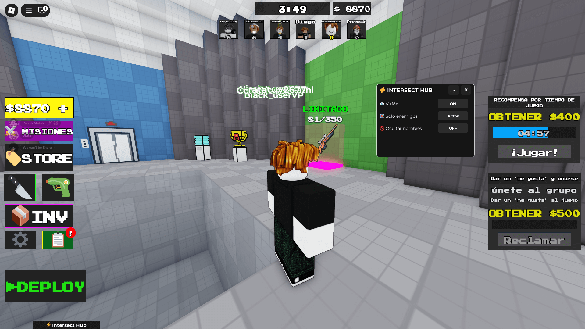FPS Flick Script Wallhack Intersect Hub