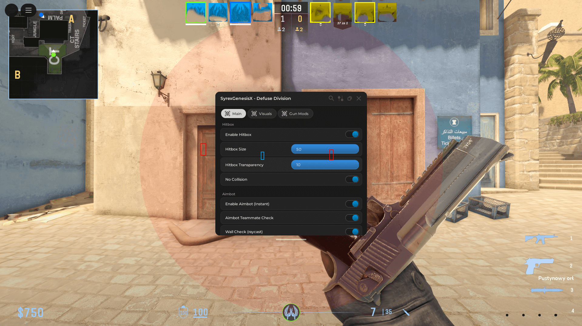 SyrexGenesisX Script for Defuse Division Aimbot | Gun Mods