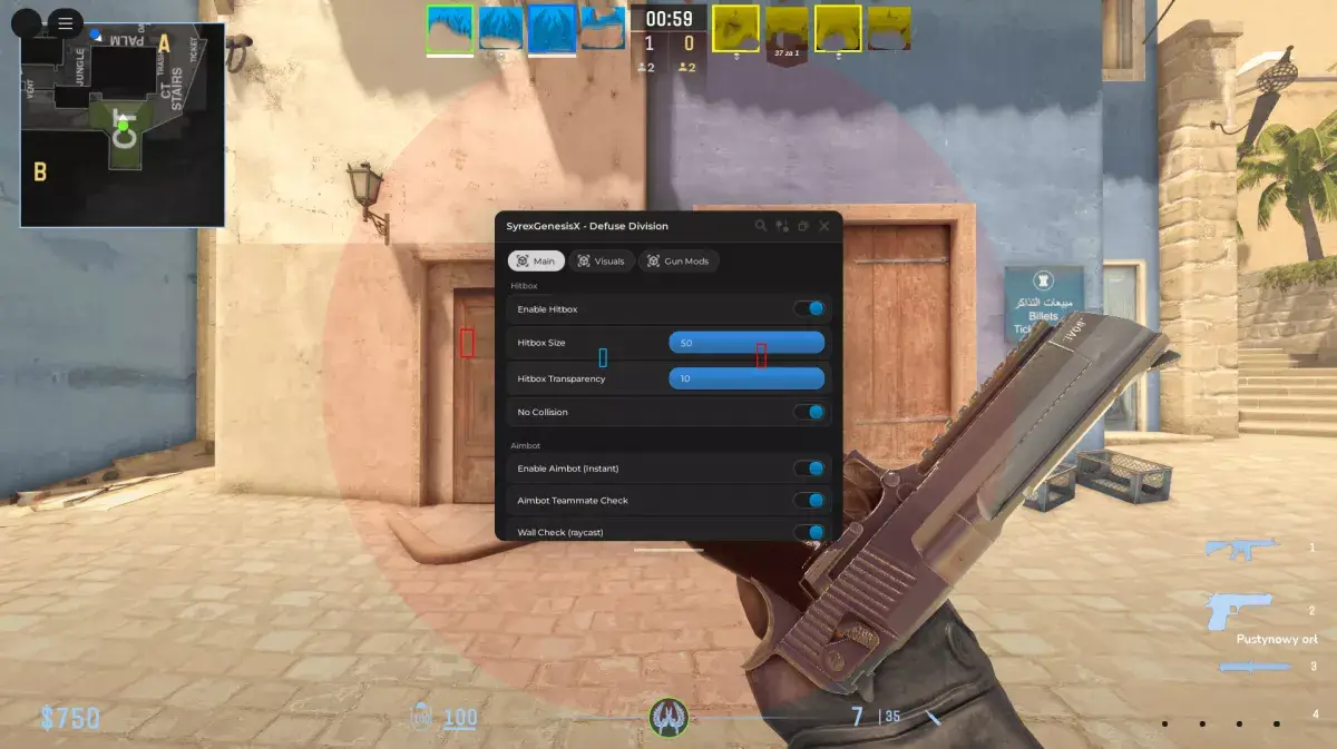 SyrexGenesisX Script for Defuse Division Aimbot | Gun Mods