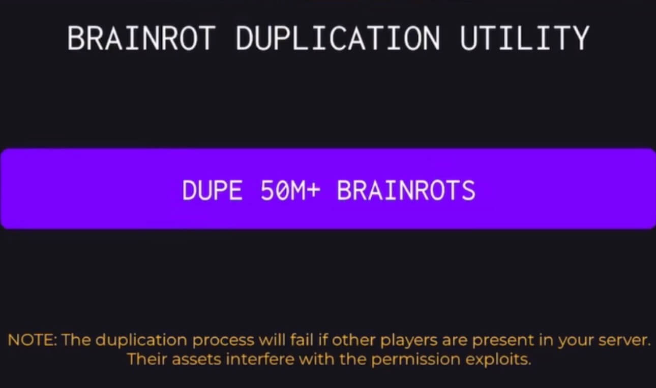 Steal a brainrot duplication Script