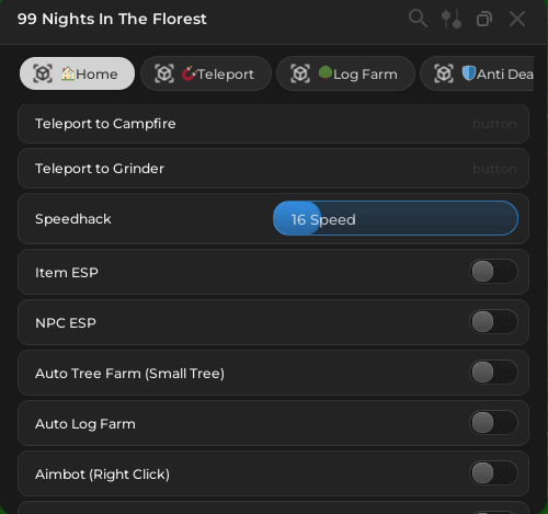 99 Nights in the forest Script keyless aimbot ESp npcs Bots