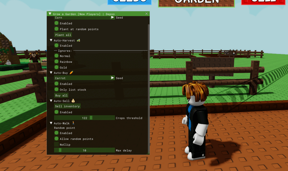 Grow a Garden Script | Auto-Plant, Auto-Harvest, Auto-Walk