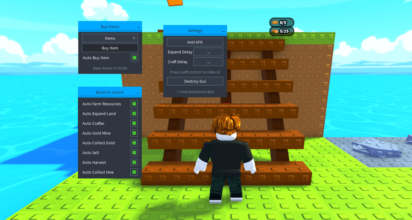 Build An Island Script | Auto Farm Resources, Auto Expand Land, Auto Crafter