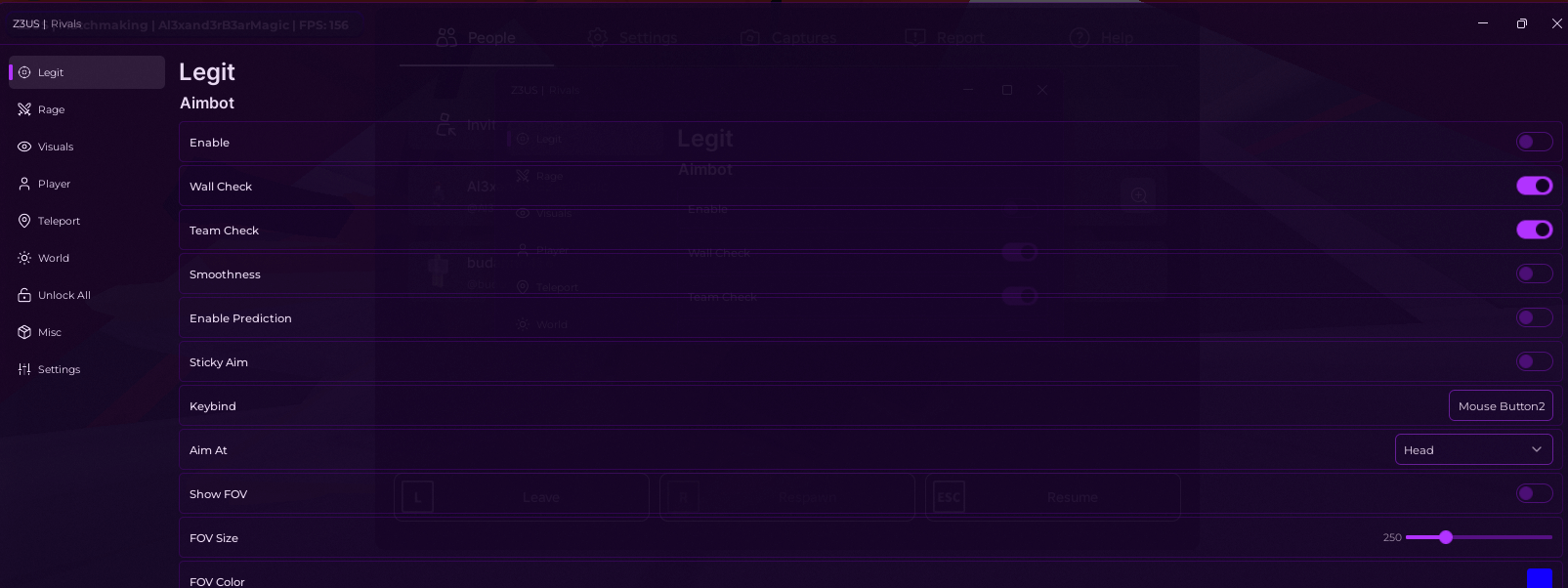 Rivals Script - Unlock skins