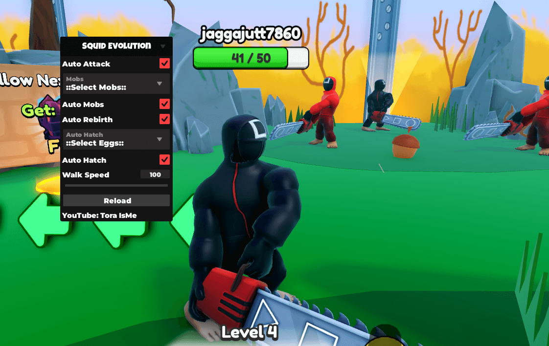 Squid Evolution Script | Auto Attack, Auto Mobs, Auto Rebirth