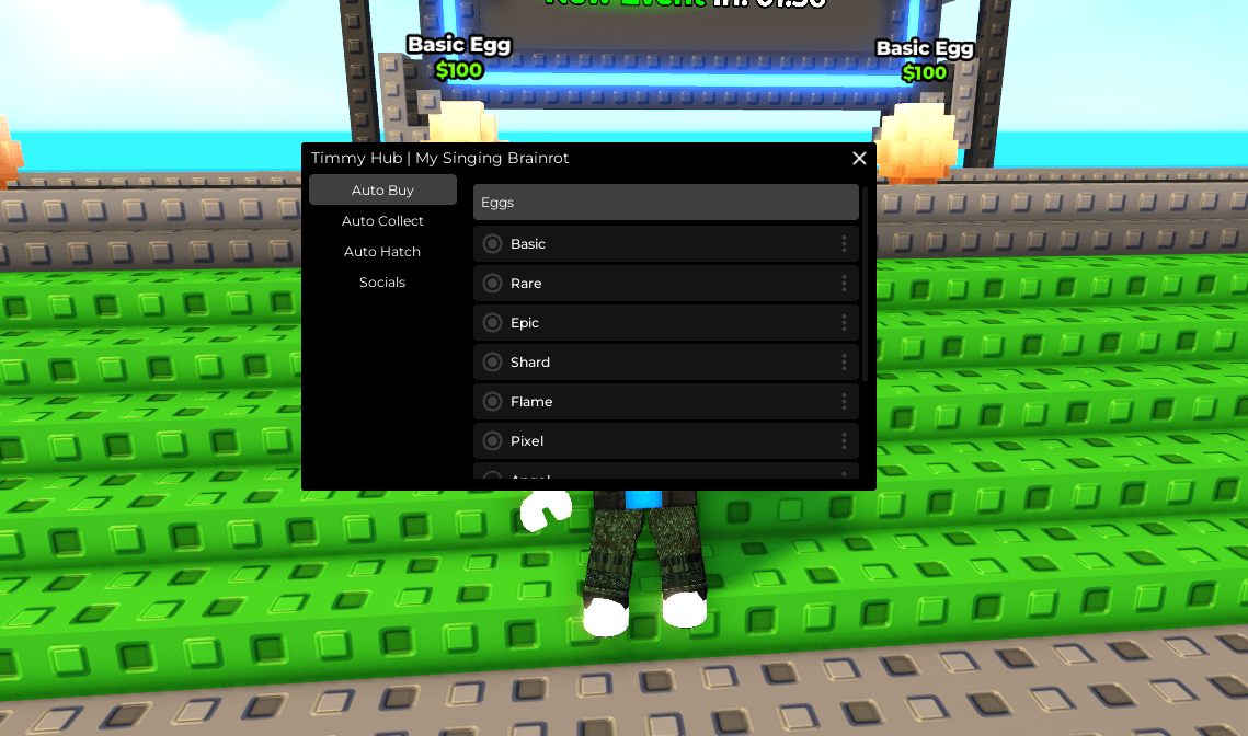 Timmy Hub Script | Auto Buy, Eggs, Flame