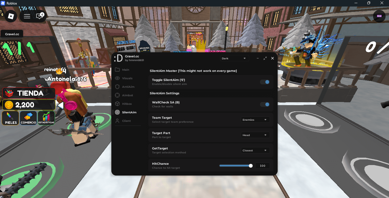 Free universal silent Aim/aimbot and more!!! keyless