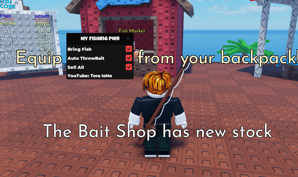 My Fishing pier Script | Bring fish, Auto throwBait, Sell All