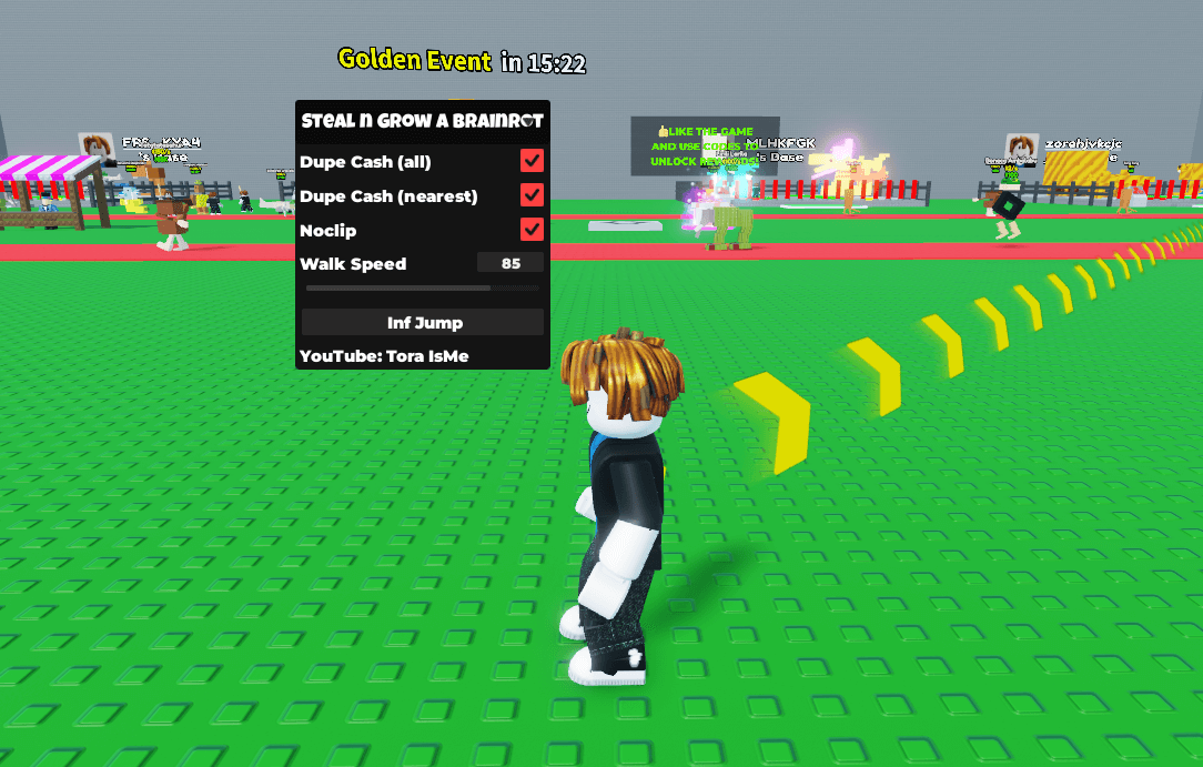 Steal N Grow A Brainrot Script | Dupe Cash All, Walk Speed 28, Infjump