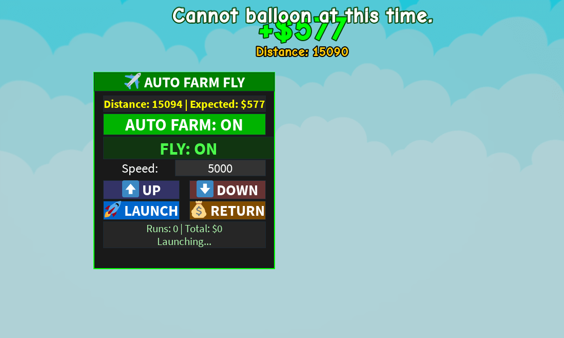 Build A Plane Script | Auto Farm: Off, Fly: OFF, Speed: 5000