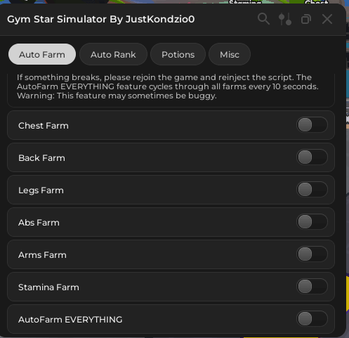 GSS Script keyless - Chest Farm, Leg Farm