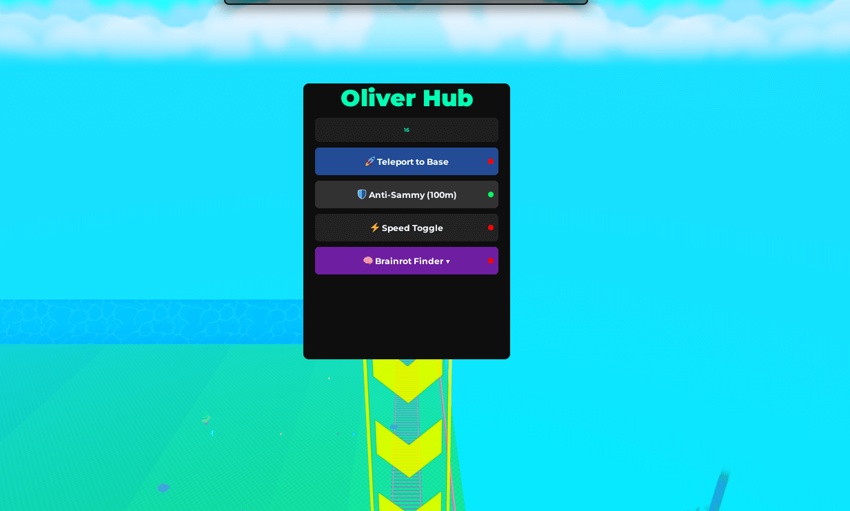 Oliver Hub Script | Teleport to Base, Anti-Sammy, Speed Toggle