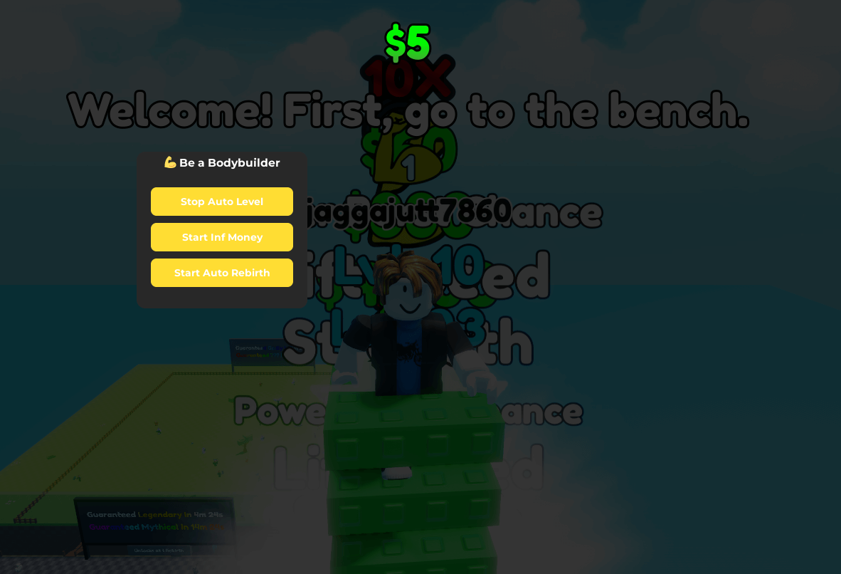 Be A BodyBuilder Script | Start Auto Level, Start Inf Money, Start Auto Rebirth