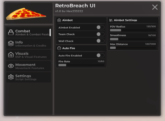 RetroBreach Script by Hex - Aimbot Enabled