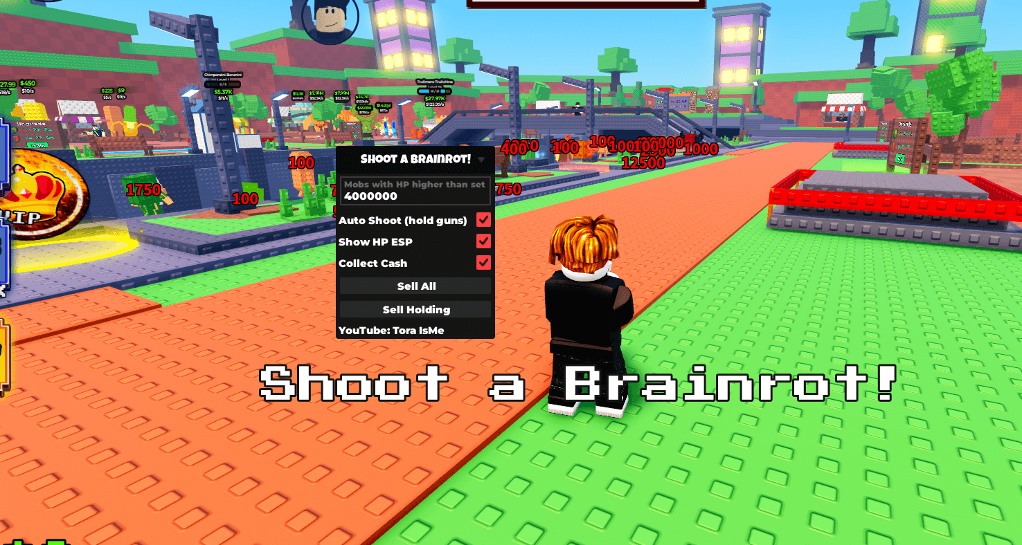 SHoot A Brainrot Script | Set Hp, Auto Shoot Hold GUns, Collect Cash
