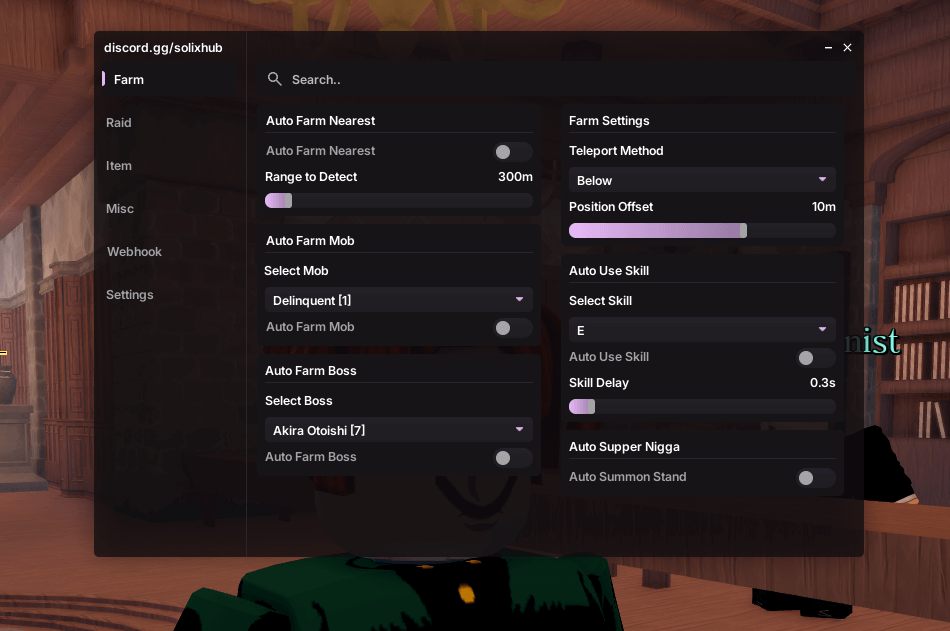 Solix Hub Script for Bizarre Lineage - Auto Farm Nearest