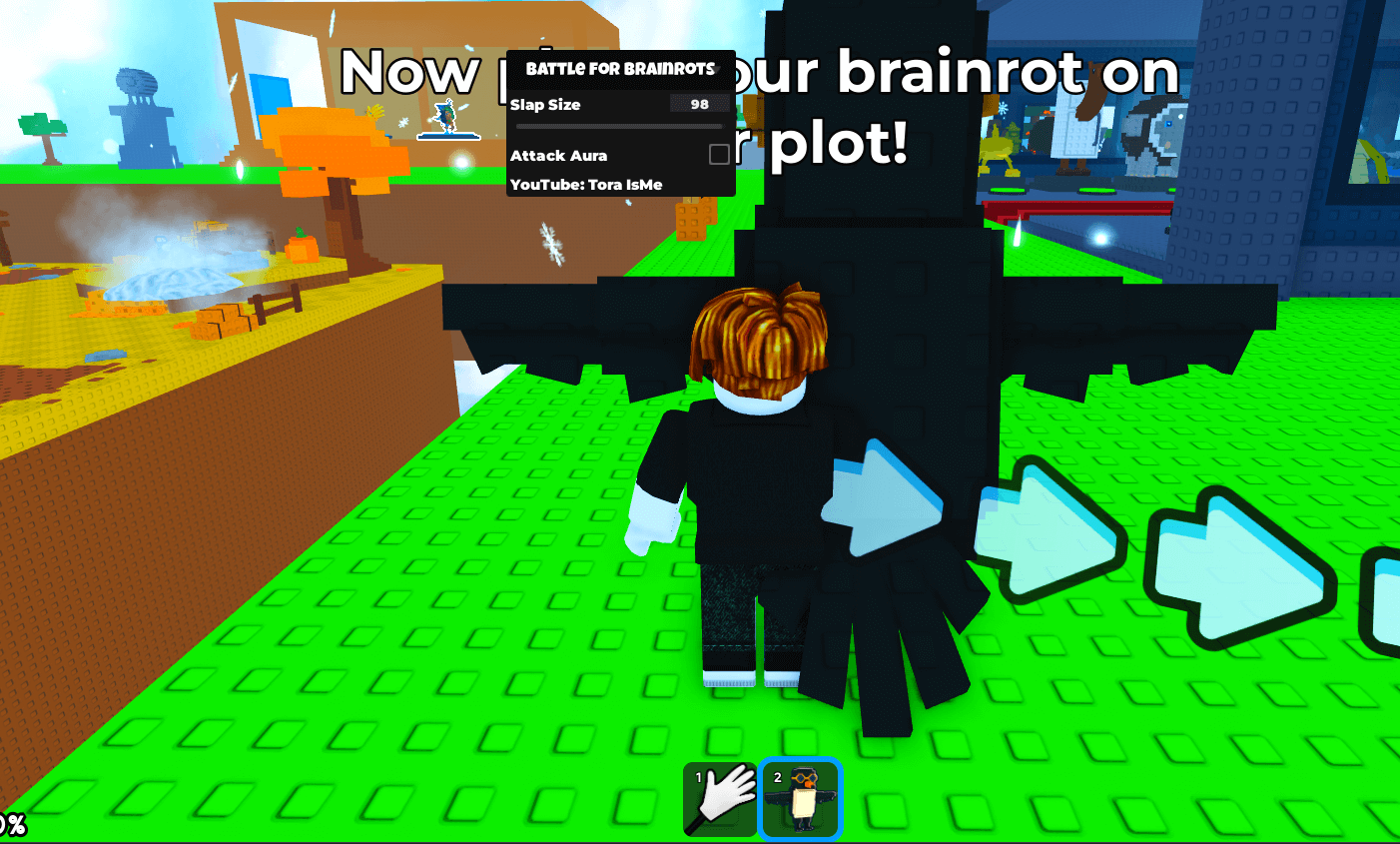 Battle For Brainrots Script | Slap Size 10, Attack Aura