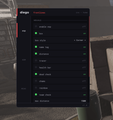 Diego Frontlines Script - Aimbot working