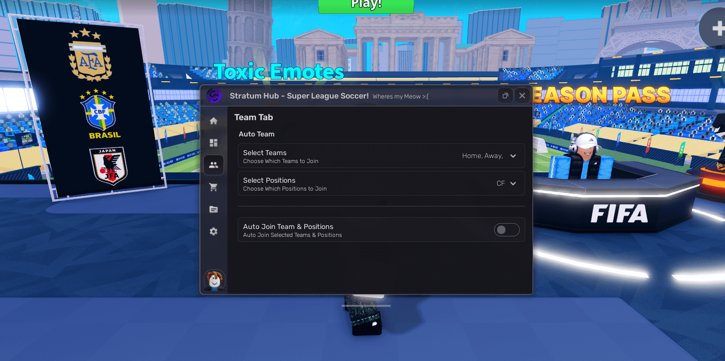 Stratum Hub Script | Infinite Stamina, Player Hitbox, Tackle Hitbox