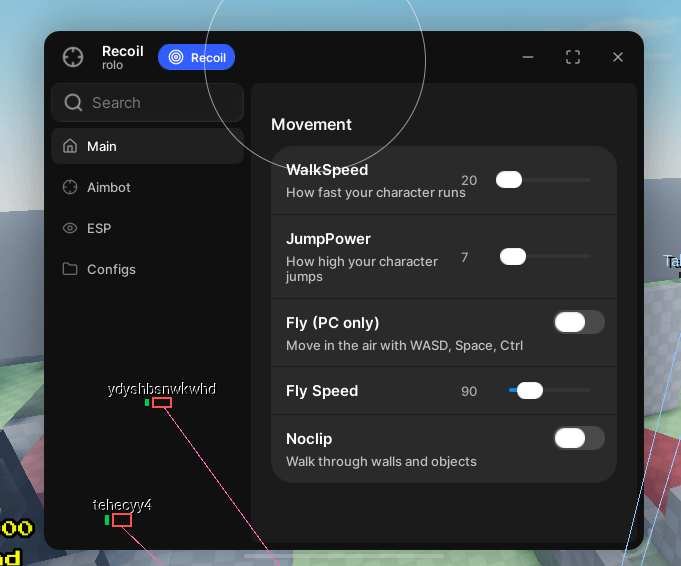 Recoil Script - Aimbot, Target mode