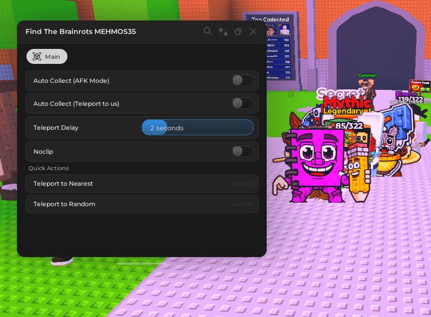 Find The Brainrot Script Keyless by Mehmos