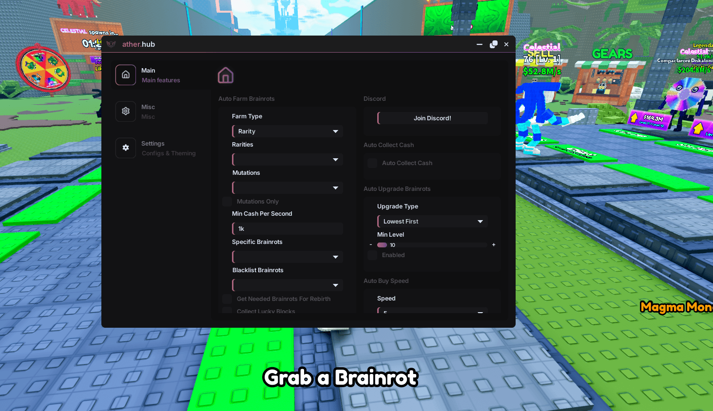 Ather Hub Keyless Script | Auto Farm Brainrots