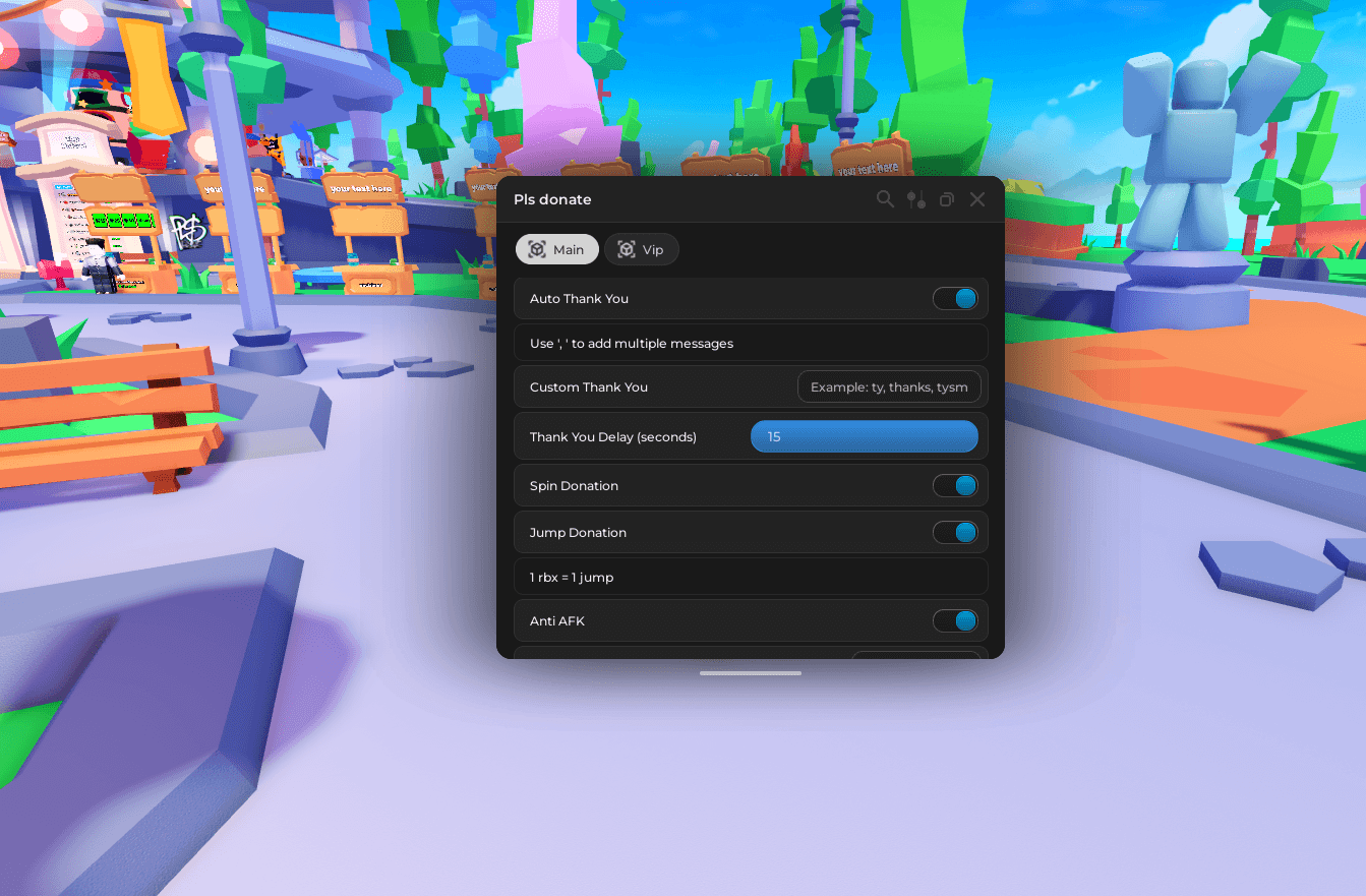 PLS DONATE Script Keyless | Jump Donation, Anti Afk, Spin Donation