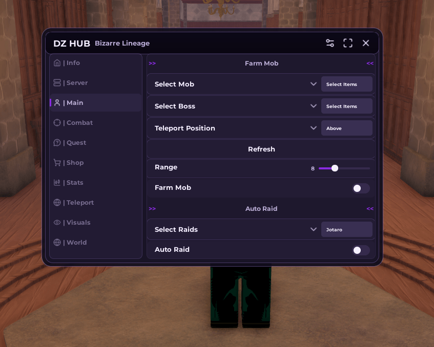 DZ Hub Script Keyless for Bizarre Lineage - Auto Farm