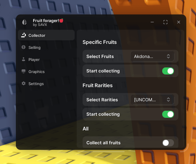 Fruit Forager Script Keyless - Auto sell