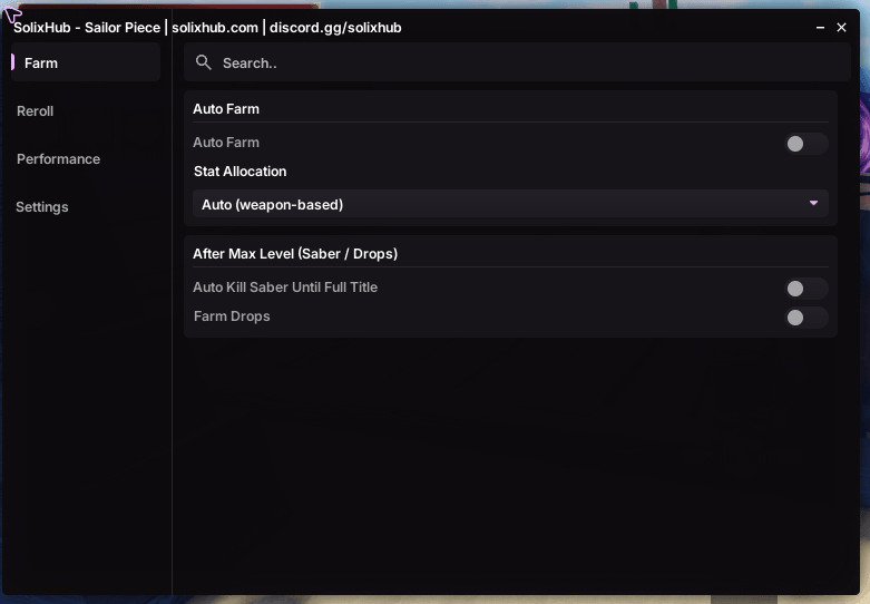 Solix Hub Sailor Piece Script - Auto farm (No Key)
