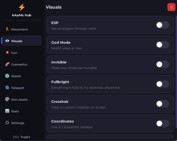 Universal Script and Aimbot by kAaMs Hub V2