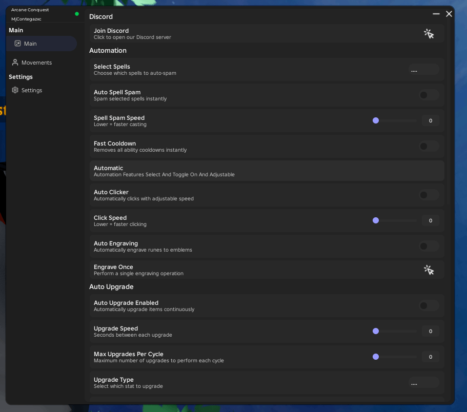 Arcane Conquest Script Keyless