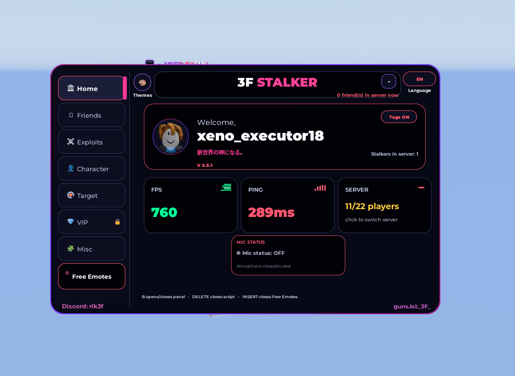 3F Stalker HUB Script Keyless