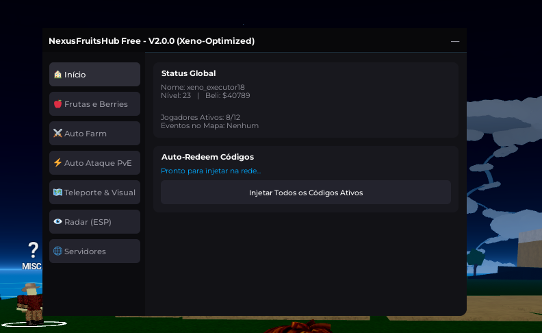 Nexus Fruits Hub v2 Script - Keyless UI & Friendly