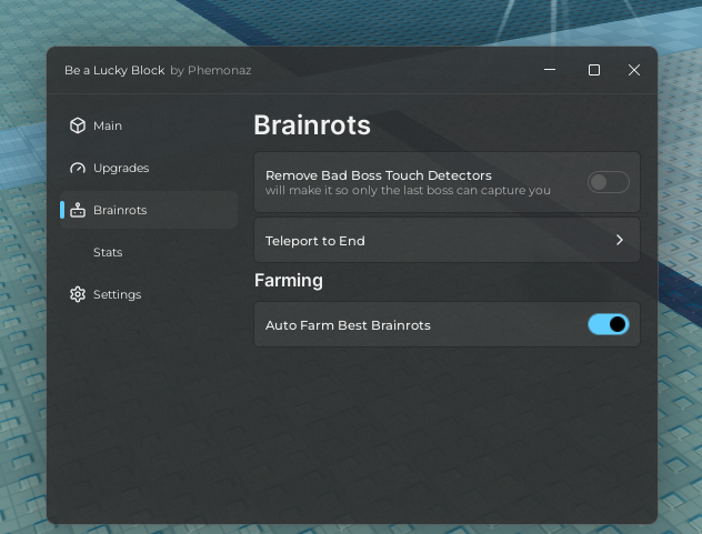 Be a Lucky Block Keyless Script 2026 - Auto Farm Best Brainrots