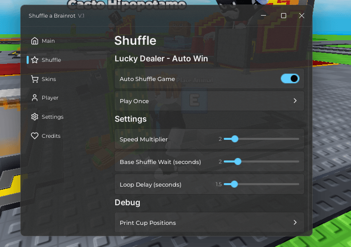 Shuffle a Brainrot Script 2026 - Lucky Dealer, Auto win