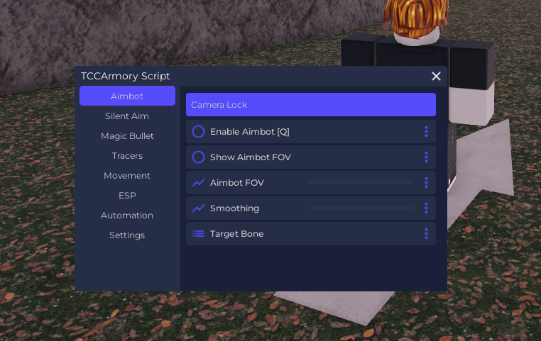 TCCArmory Script - Enable Aimbot