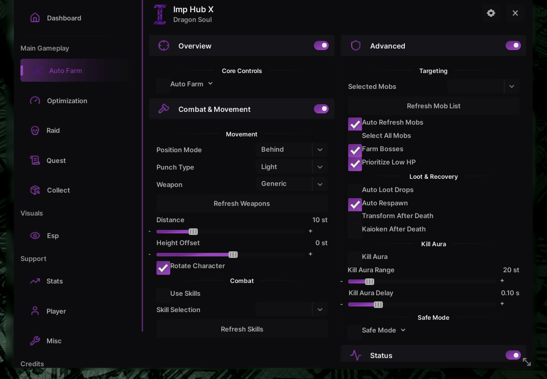 Dragon Soul Script by Imp Hub - Auto Farm