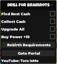 Drill for Brainrots Script keyless - Find Best Cash