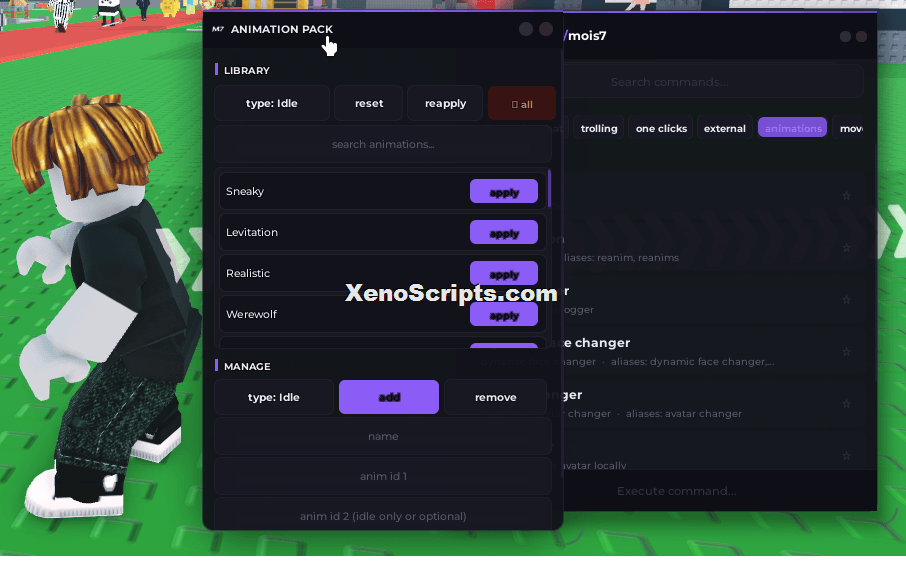 Emotes and Animation Pack Script