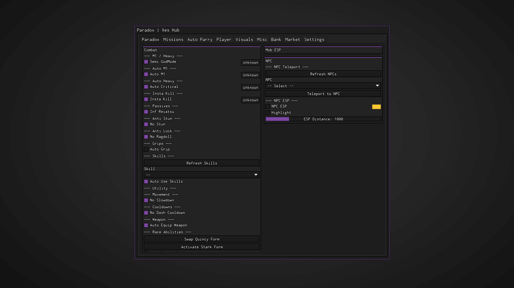 Xes Hub Script 2026 (Keyless)- Auto Critical, Insta Kill, Mob ESP